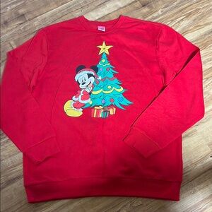 Disney Red Crewneck Sweatshirt
